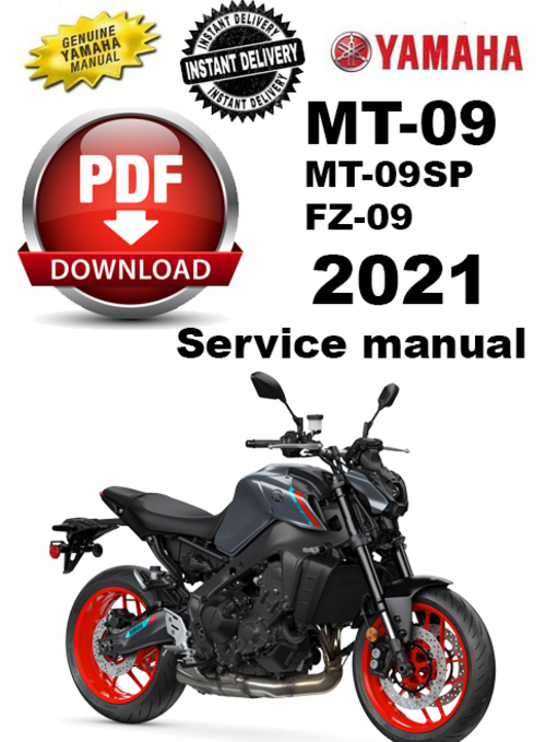 Product picture Yamaha MT09SP 2021-2023 Service workshop manual 752 Pages HQ