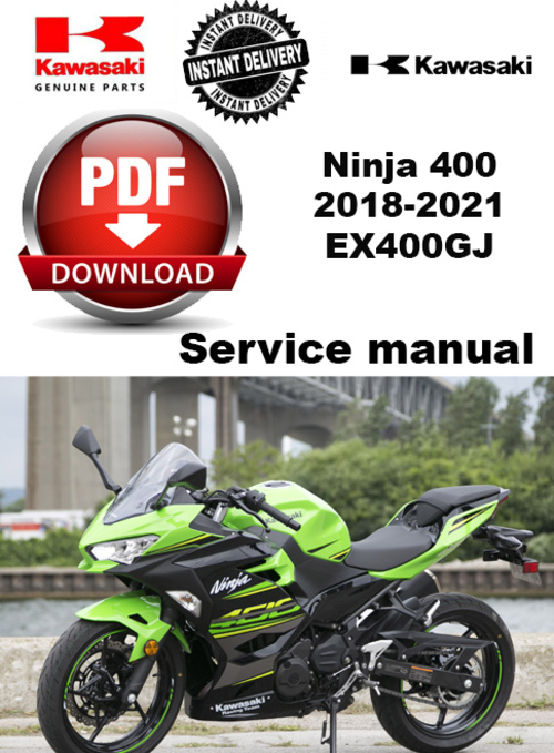 Product picture Kawasaki Ninja 400 2018-2021 EX400 Service Manual Workshop I